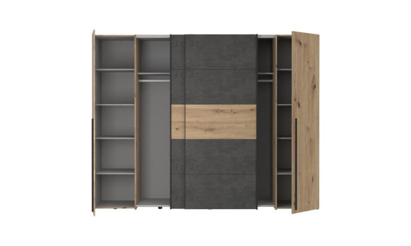 NAFS-01 NATALIA szafa ubraniowa dąb artisan / beton - obrazek 3