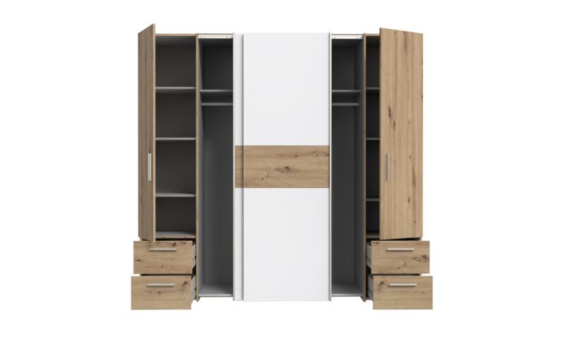 NAFS-07 NATALIA szafa dąb artisan / biały - obrazek 3