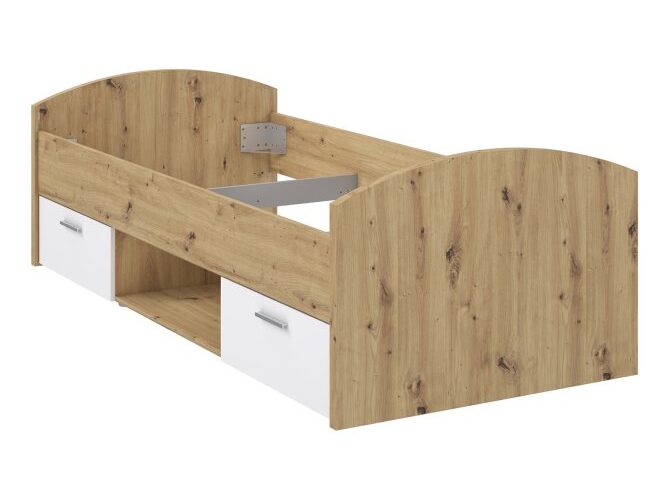 Łóżko młodzieżowe z szufladami skandynawskie 90x200 cm WINNIE wifł-06