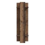 Opis Panel ubraniowy wyposażony w dwie półki w górnej i dolnej części mebla, a także drążek do zawieszenia kurtek czy płaszczy. Ciekawym rozwiązaniem jest też zastosowanie dodatkowego panelu frontowego z dwoma prostymi haczykami. Ciekawy design został tu połączony razem z dekorem Old Wood Vintage oraz Beton Ciemnoszary. Takie zestawienie znacznie ułatwi stworzenie przestrzeni w nowoczesnym stylu industrialnym Maksymalne obciążenie półek 5 kg Uchwyty w kolorze czarnym Łatwa w zachowaniu czystości powierzchnia Wymagany montaż do ściany (okucia w zestawie) Szczegóły produktu Informacje logistyczne Instrukcje montażu i karty bezpieczeństwa produktu Panel ubraniowy Indeks: COMD701-C546 CLFP-42 CELESTYNA wieszak