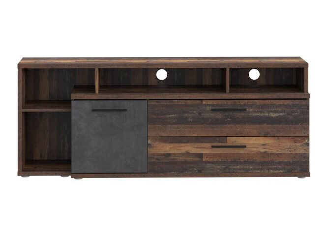 Szafka RTV vintage loft 160 cm JACKY Old – Wood Vintage/Beton Indeks: JCKT135L-C754 CLFR-47 CELESTYNA szafka RTV