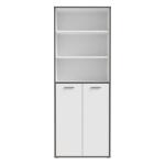 Opis Regał z tej kolekcji jest świetnym uzupełnieniem każdego wnętrza. Mebel sprawdzi się w domowym gabinecie czy w pokoju młodzieżowym. Doskonale pasuje do innych mebli z tej samej kolekcji. Regał w Białym dekorze połączonym z dekorem Uni Wolfram Szary, który dopełnia całość w stonowany dekoracyjny sposób W meblu zastosowano obrzeża ABS, odporne na uszkodzenia Uchwyty wykonane są z tworzywa w Szarym kolorze Regał posiada zarówno otwarte półki jak i ukryte za podwójnymi drzwiczkami Dzięki otwartej i zamkniętej przestrzeni organizacja przedmiotów na tym regale będzie jeszcze prostsza Maksymalne obciążenie półek wynosi 5 kg Maksymalne obciążenie wieńca środkowego wnosi 10 kg Szczegóły produktu Informacje logistyczne Instrukcje montażu i karty bezpieczeństwa produktu Regał 90 cm KEFLAVIK Biały/Grafit Indeks: KFLR821-J53 KLFR-09 KLAUDIA regał