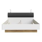 Łóżko dwuosobowe 180x200 cm MAYACUS Biały/Dąb Mauvella Indeks: JCKL2182-M949 MCFS-04 MACIEJ stelaż łóżka