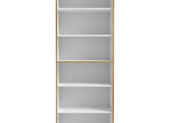 Regał 90 cm KEFLAVIK Biały/Dąb Artisan Indeks: KFLR823-C881 KLFR-11 KLAUDIA regał dąb Artisan