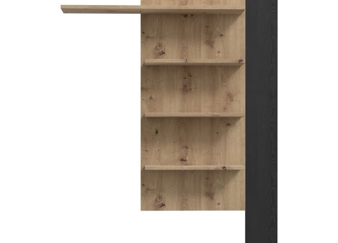 Opis Ciekawa półka wisząca będzie świetnym uzupełnieniem aranżacji salonu urządzonego z wykorzystaniem mebli z kolekcji BREATHTAKER. Zamontowana nad szafką RTV pomoże w stylowej ekspozycji książek, zdobytych nagród, dekoracji lub rodzinnych zdjęć. Półkę połącz z pozostałymi meblami z kolekcji BREATHTAKER, aby stworzyć spójnie wizualnie wnętrze. Wymiary: szerokość 132,5 cm cm, wysokość 190 cm, głębokość 21,9 cm Mebel wykonany w efektowym połączeniu dekorów: Dąb Mauvella / Dąb Cabezone Półka uniwersalna w montażu - element w dekorze ciemnego Dębu Cabezone można zamontować z prawej lub lewej strony Wybrane elementy mebla zabezpieczono odpornym na uszkodzenia obrzeżem ABS Szczegóły produktu Informacje logistyczne Instrukcje montażu i karty bezpieczeństwa produktu Półka wisząca L/P Indeks: BTHB01-Q195 bgfp-01 bogdan półka wisząca dąb Mauvella / dąb Cabezone