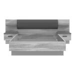 Łóżko z szafkami nocnymi 140x190 cm LEONARD Dąb Nordycki Szary/Szary Indeks: LNRL1142-M160 LIFS-02 LIWIA stelaż łóżka z szafkami nocnymi