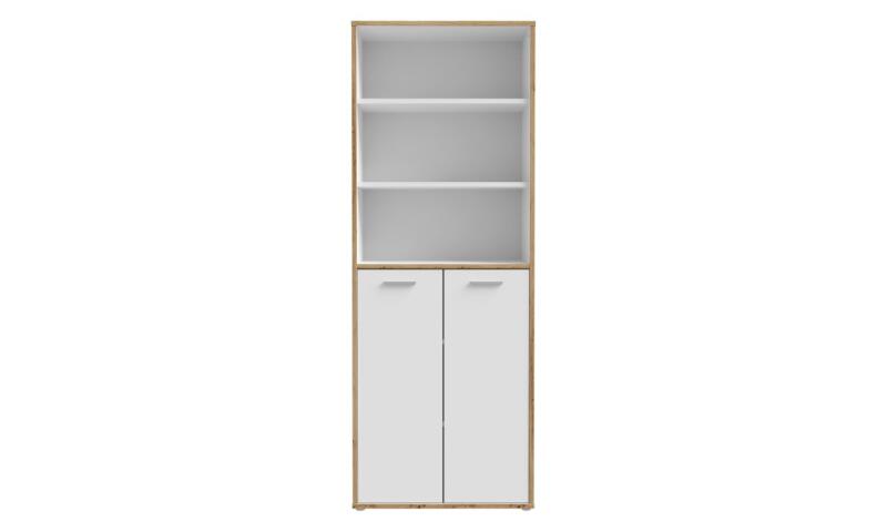 Regał 90 cm KEFLAVIK Biały/Dąb Artisan Indeks: KFLR821-C881 KLFR-09 KLAUDIA regał dąb Artisan