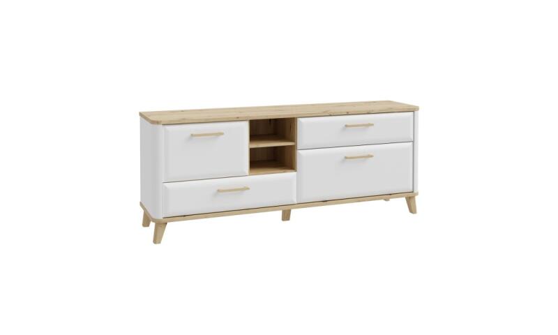 Szafka RTV z szufladami 170 cm WARDIOL Dąb Artisan/Biały wjfr-04