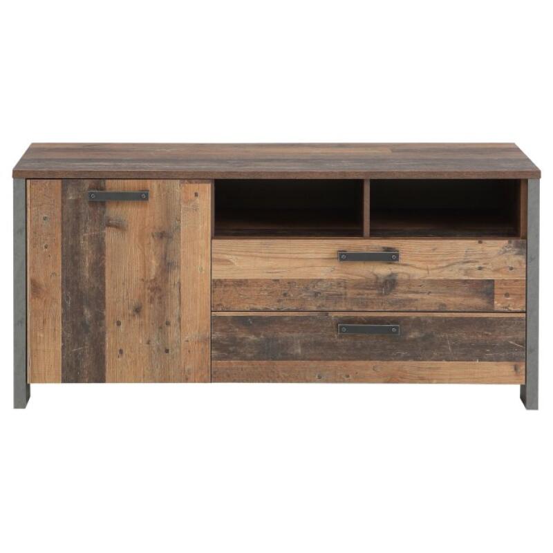 Szafka RTV z szufladami 140 cm CLIF Old – Wood Vintage/Beton CLFR-37 CELESTYNA szafka RTV