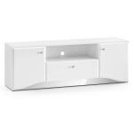 Szafka RTV z oświetleniem LED GLAMOUR 03 | 160cm | Biały połysk gamr-03 gavin szafka rtv