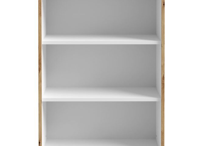 Niski regał otwarty 90 cm KEFLAVIK Biały/Dąb Artisan Indeks: KFLR322-C881 KLFR-05 KLAUDIA regał dąb Artisan