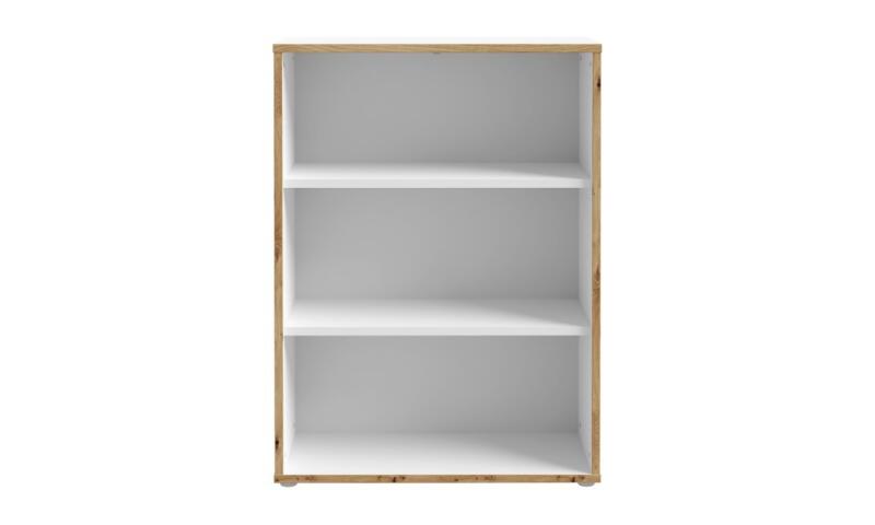 Niski regał otwarty 90 cm KEFLAVIK Biały/Dąb Artisan Indeks: KFLR322-C881 KLFR-05 KLAUDIA regał dąb Artisan