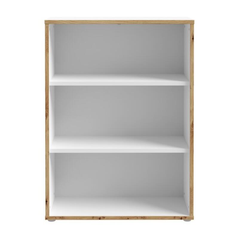 Niski regał otwarty 90 cm KEFLAVIK Biały/Dąb Artisan Indeks: KFLR322-C881 KLFR-05 KLAUDIA regał dąb Artisan