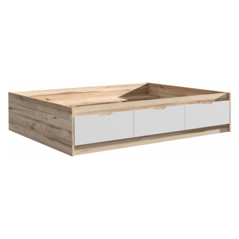 Łóżko młodzieżowe 140x190 cm z szufladami VANKKA Deska Dębowa/Biały Indeks: FINVNKL1143-L25 wafł-18