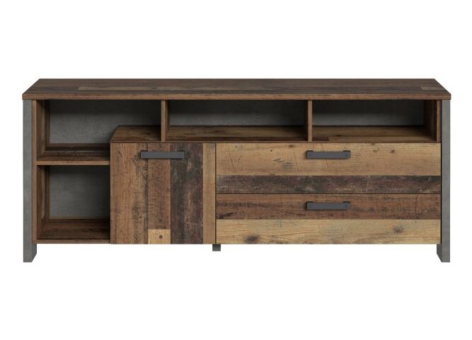 Szafka RTV vintage loft 160 cm CLIF Old – Wood Vintage/Beton Indeks: CLFT235-C546 CLFR-38 CELESTYNA szafka RTV
