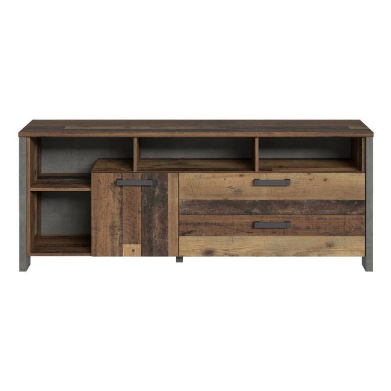 Szafka RTV vintage loft 160 cm CLIF Old – Wood Vintage/Beton Indeks: CLFT235-C546 CLFR-38 CELESTYNA szafka RTV