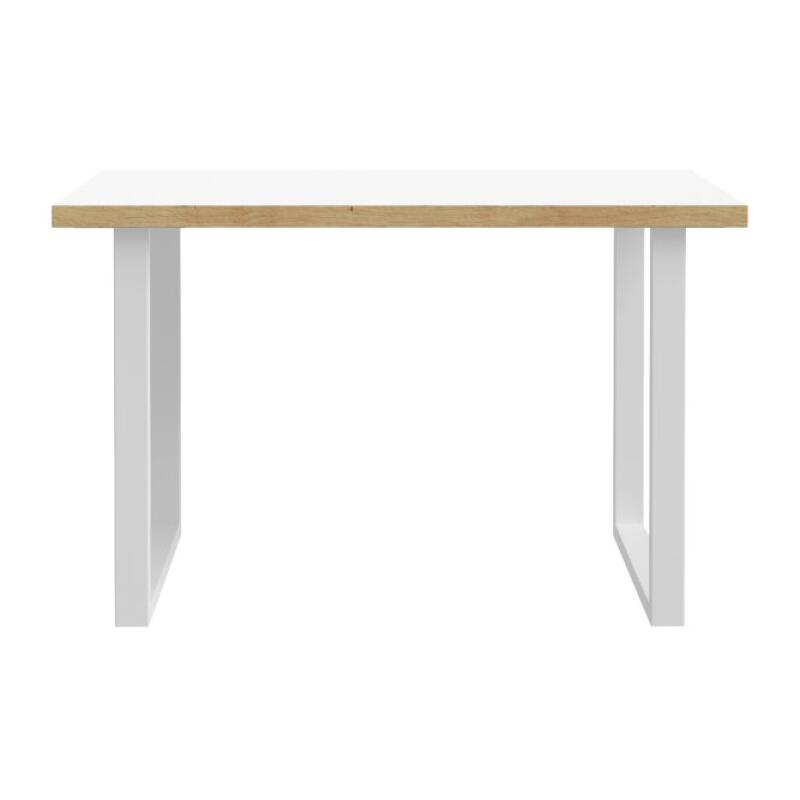 Biurko 120x75 cm KEFLAVIK Biały /Dąb Artisan Indeks: KFLB211-M897 KLFB-12 KLAUDIA biurko dąb Artisan