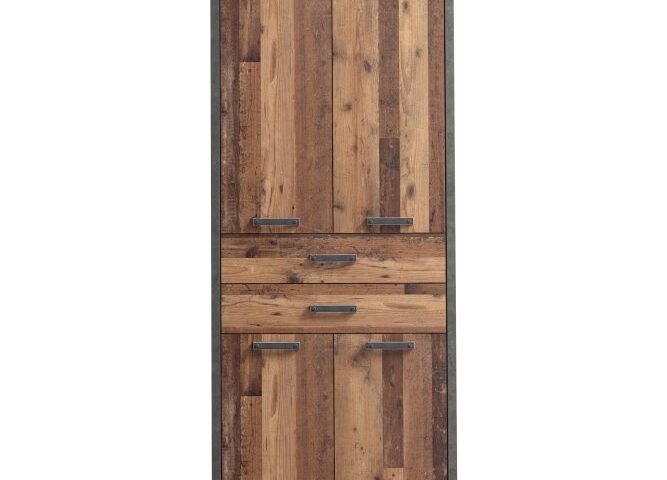 Opis Duża i pojemna szafka w nowoczesnym stylu doskonale sprawdzi się zarówno w salonie, sypialni, jak i przedpokoju. Została wyposażona w dwie pojemne szuflady i dwie zamykane szafki na dwóch wysokościach, które gwarantują dużo miejsca do przechowywania. Połączenie dekoru Old-Wood Vintage z Betonem Ciemnoszarym ociepli wnętrze oraz wprowadzi do niego elegancję i powiew świeżości Dekor imitujący naturalne drewno stanowi doskonałe tło dla masywnych, czarnych uchwytów, które nadają szafce nowoczesnego designu Szafka została wyposażona w odporne na uszkodzenia obrzeże ABS Doskonale łączy się z innymi meblami z tej samej kolekcji Maksymalne obciążenie półki do 5 kg Maksymalne obciążenie półki nad szufladami do 10 kg Maksymalne obciążenie szuflady do 3 kg Maksymalne obciążenie wieńca górnego do 20 kg Elementy do montażu ściennego dołączone do zestawu Szafka wykonana z wysokiej jakości płyty wiórowej Szczegóły produktu Informacje logistyczne Instrukcje montażu i karty bezpieczeństwa produktu Szafka Indeks: CLFR726-C546 CLFR-33 CELESTYNA regał