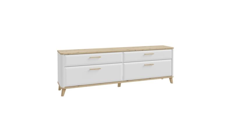 Szafka RTV z szufladami 210 cm WARDIOL Dąb Artisan/Biały wjfr-05