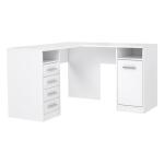 Białe biurko narożne 125x125 cm z 4 szufladami i szafką Indeks: OFDB125-120 nofb-04