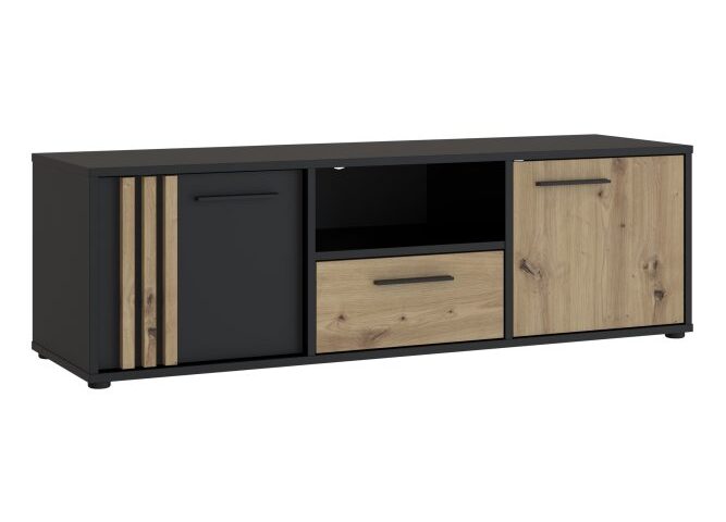 Szafka RTV 140 cm CARDIGAN Dąb Artisan/Czarny Indeks: CDGT131-M624 cifr-05