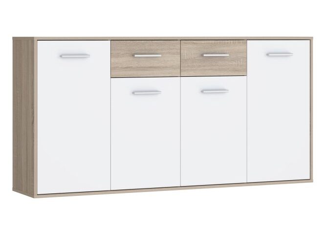 Komoda 165 cm ANTUZA Biały/Dąb Sonoma Indeks: NTU241-Q45F aefk-03