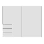 Szafa przesuwna 250 cm z szufladami WINN 2 Biały Indeks: W2QS52331-120 WOFS-06 WIOLA szafa