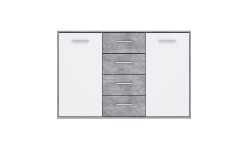 AEFK-02 AREK komoda biały / beton jasnoszary - obrazek 3