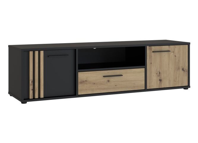Szafka RTV 160 cm CARDIGAN Dąb Artisan/Czarny Indeks: CDGT132-M624 cifr-06