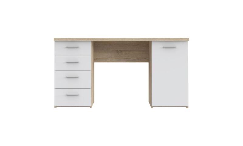 NOFB-05 NORBERT biurko biały / dąb sonoma - obrazek 3
