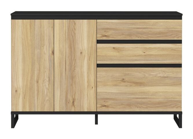 Opis Szafka na buty QUAYLE to nieodłączny element wyposażenia nowoczesnego przedpokoju. Mebel wyposażony w dwudrzwiową szafkę z 2 połkami, szafkę uchylną z przegrodami na buty oraz 2 podręczne szuflady pomoże w przechowywaniu obuwia,dodatków, takich jak rękawiczki, szaliki oraz środków pielęgnacyjnych. Na blacie znajdzie się miejsce na schowek na klucze, lampion lub świecę zapachową, roślinę doniczkową lub dekorację. Całość zachwyca też kolorystyką, łączącą elementy czerni i dekoru dębu. Mebel o wymiarach 150,1 cm szerokości, 99,3 cm wysokości oraz 34,1 cm głębokości Stylowe połączenie kolorystyczne czerni i dekoru Dąb Mauvella Maksymalne obciążenie blatu do 20 kg Maksymalne obciążenie szuflady do 5 kg W szafce możesz przechować do 10 par butów Mebel osadzono na solidnych, czarnych nóżkach w literę "U" Wybrane elementy mebla zabezpieczono odpornym na uszkodzenia obrzeżem ABS Montaż do ściany wymagany (okucia w zestawie) Szczegóły produktu Informacje logistyczne Instrukcje montażu i karty bezpieczeństwa produktu Szafka na buty L Indeks: QXLK231L-M733 PIFS-09 PIOTR szafka na buty dąb Mauvella