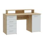 Biurko 145x60 cm z nadstawką na monitor Secret Grey/Dąb Artisan Indeks: MT980-M823 nofb-03