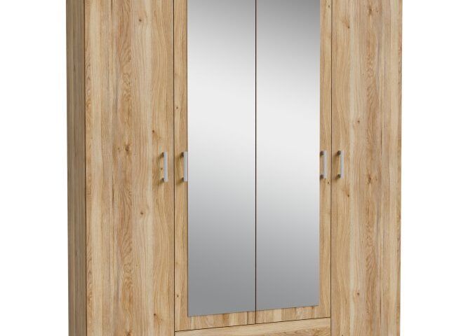 Szafa z lustrem 180 cm z szufladą ECONOBOX 2 Dąb Mauvella Indeks: ECBS944-D108 edfs-23