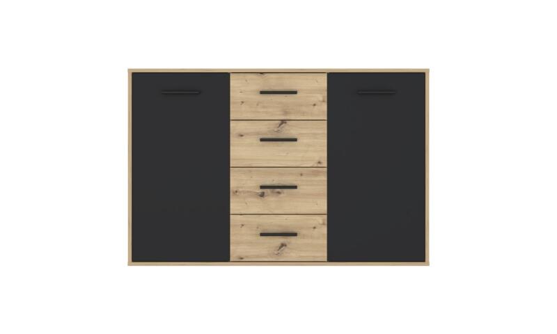 AEFK-02 AREK komoda dąb artisan / czarny - obrazek 3
