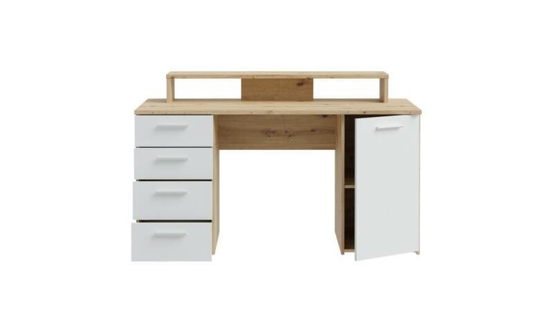 NOFB-03 NORBERT biurko dąb artisan / secret grey - obrazek 4