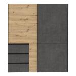 Szafa przesuwna 170 cm z szufladami WINN 2 Dąb Artisan/Beton Indeks: W2QS823E71-C752 WOFS-08 WIOLA szafa dąb Artisan