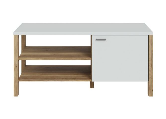 Stolik kawowy prostokątny z szafką i półką 110x60 cm SAITAMA Dąb Mauvella/Secret Grey Indeks: CFTT5172-M826 SŁFS-01 SŁAWEK stolik