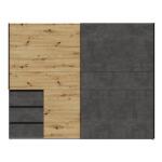 Opis Bardzo pojemna 2-drzwiowa szafa przesuwna w niebanalnym zestawieniu kolorystycznym dedykowana jest do nowoczesnych oraz industrialnych wnętrz. Ciekawym rozwiązaniem jest nieregularny kształt drzwi szafy, który nadaje jej oryginalności i umożliwia łatwiejszy dostęp do wbudowanych szuflad. Mebel idealnie sprawdzi się w sypialni, garderobie oraz przedpokoju. Szafa zapewnia możliwość różnorodnej organizacji ubrań - dzięki wbudowanym szufladom, półkom oraz 2 drążkom ubraniowym każdy element garderoby będzie miał swoje miejsce. Wymiary: szerokość 249 cm, wysokość 200,5 cm, głębokość 61 cm Szafa wykonana w połączeniu dekorów: Dąb Artisan / Beton Ciemnoszary Bezpieczeństwo użytkowania mebla zapewnia montaż do ściany (okucia w zestawie) Szczegóły produktu Informacje logistyczne Instrukcje montażu i karty bezpieczeństwa produktu Szafa przesuwna 250 cm z szufladami WINN 2 Dąb Artisan/Beton Indeks: W2QS52331-C752 WOFS-06 WIOLA szafa dąb Artisan