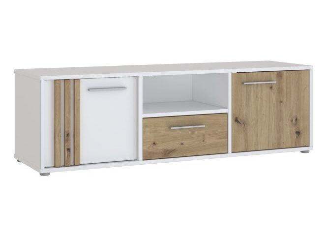 Szafka RTV 140 cm CARDIGAN Biały/Dąb Artisan Indeks: CDGT131-C881 cifr-05