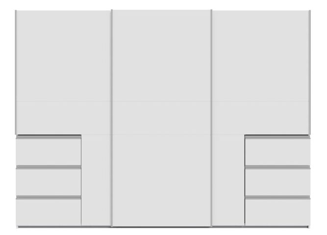 Szafa przesuwna 270 cm z szufladami WINN 2 Biały Indeks: W2QS13331-120 WOFS-03 WIOLA szafa