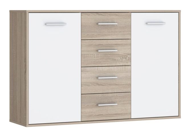 Komoda 120 cm ANTUZA Biały/Dąb Sonoma Indeks: NTU231-Q45F aefk-02