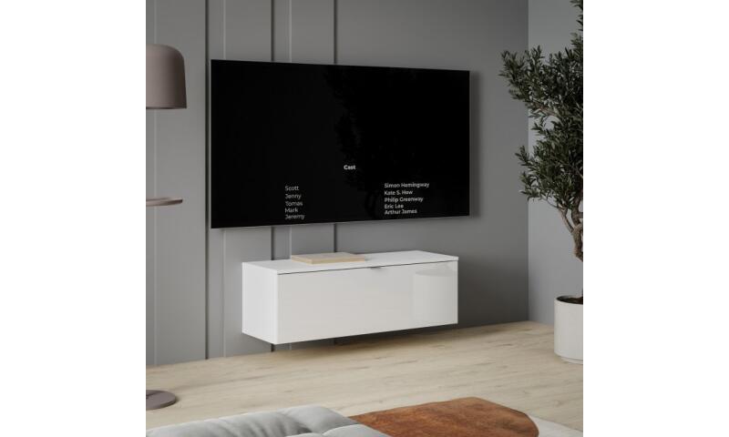 LŁFR-01 LESŁAW szafka RTV biały połysk - obrazek 5