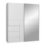 Szafa przesuwna z lustrem i szufladami 170 cm WINN 2 Biały Indeks: W2QS8233S-120 WOFS-07 WIOLA szafa