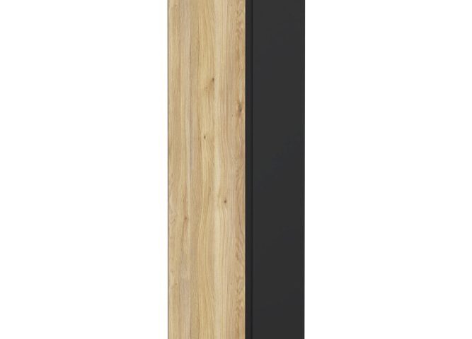 Szafa 70 cm QUAYLE Czarny/Dąb Mauvella Indeks: QXLS722-M733 PIFS-11 PIOTR szafa dąb Mauvella