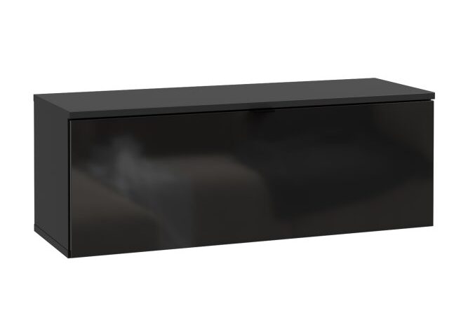 Szafka RTV wisząca 100 cm LIBERTAD Czarny/Czarny Połysk Indeks: LBTT111-Q183 lłfr-01 czarny