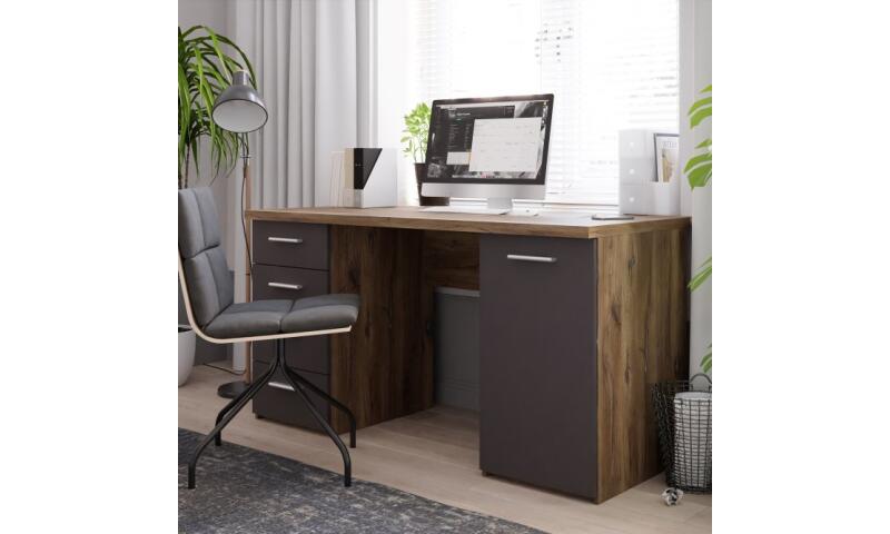 NOFB-05 NORBERT biurko grafit / dąb flagstaff - obrazek 4