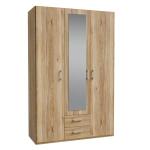 Szafa z lustrem i szufladami130 cm ECONOBOX 2 Dąb Mauvella Indeks: ECBS931-D108 edfs-03