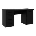 Czarne biurko 145x60 cm z 4 szufladami i szafką Indeks: MT926-Z13M nofb-05