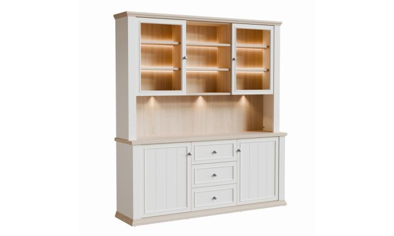 PTFW-02 PATRYCJA witryna dąb riva / biały - obrazek 5