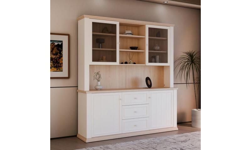 PTFW-02 PATRYCJA witryna dąb riva / biały - obrazek 6